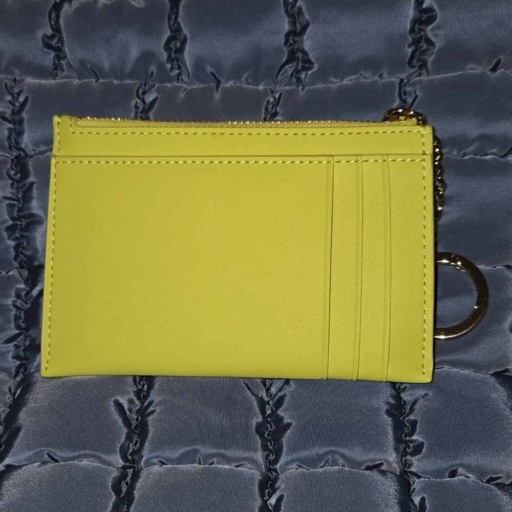NWT Kate Spade New York Lime Slush Quilted Small Carey Card Holder Gold Hardware